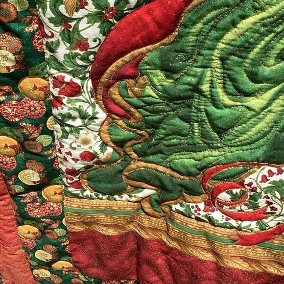 NWT. Hand Crafted Quilt Golden Christmas Angel Playing Lute - Picture 16 of 16